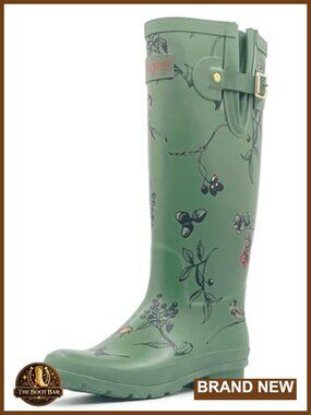Women's Waterproof Tall Rain Boots Mid-Calf Garden Mud Outdoor Shoes